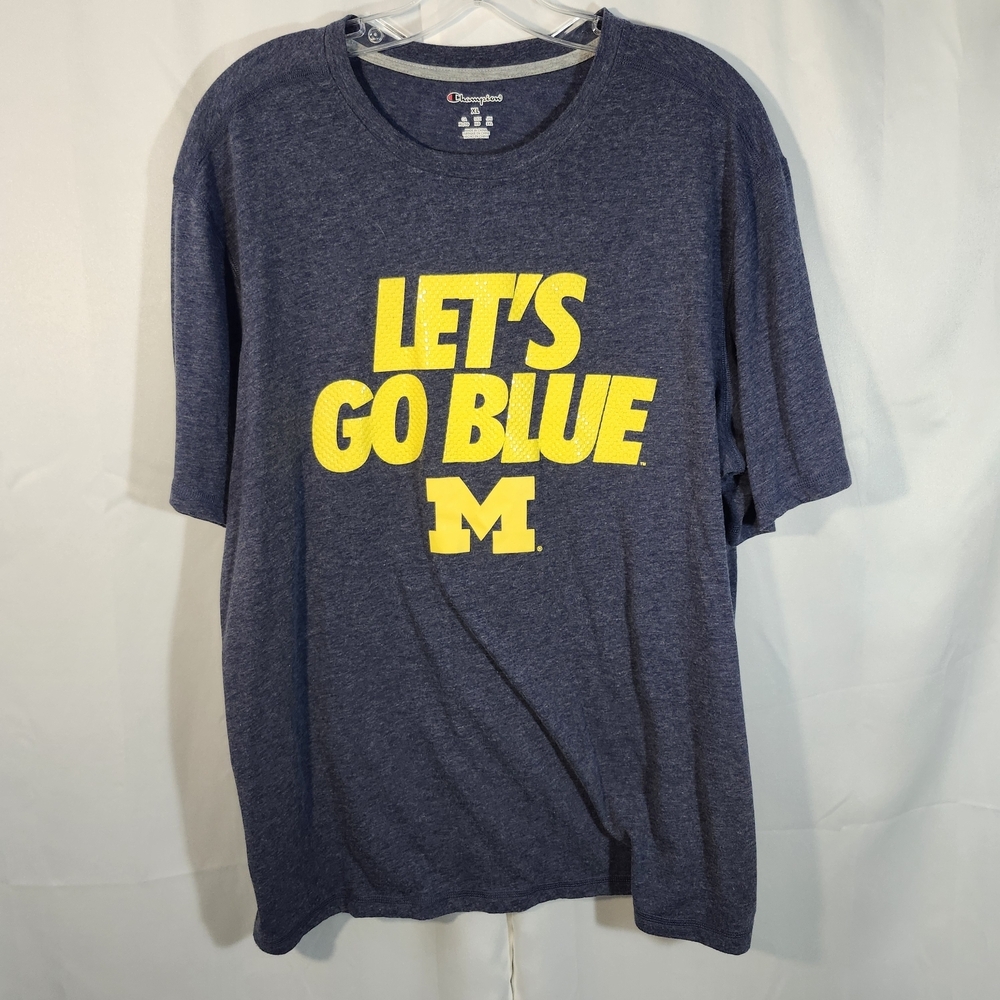 Champion Men's Navy 'Let's Go Blue' T-Shirt